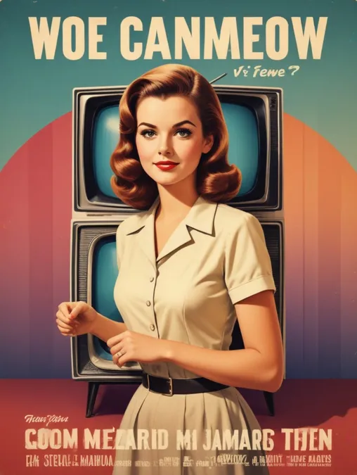 Retro TV Women: Snapshot Frames & Wall Art-Theme:3