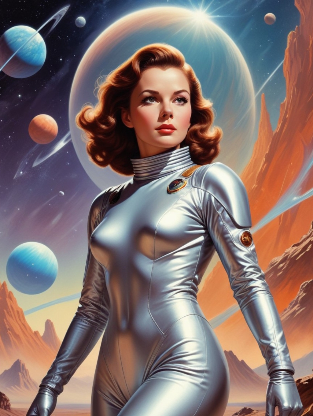 Retro Sci-Fi Women: Canvas Prints & Image Frames-Theme:5