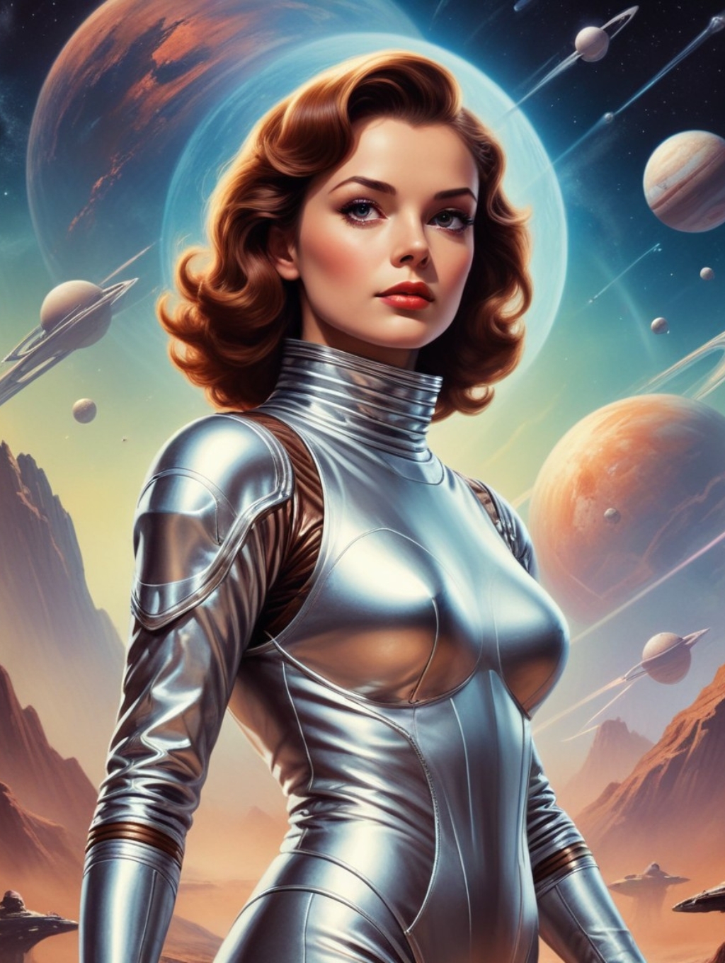 Retro Sci-Fi Women: Canvas Prints & Image Frames-Theme:3