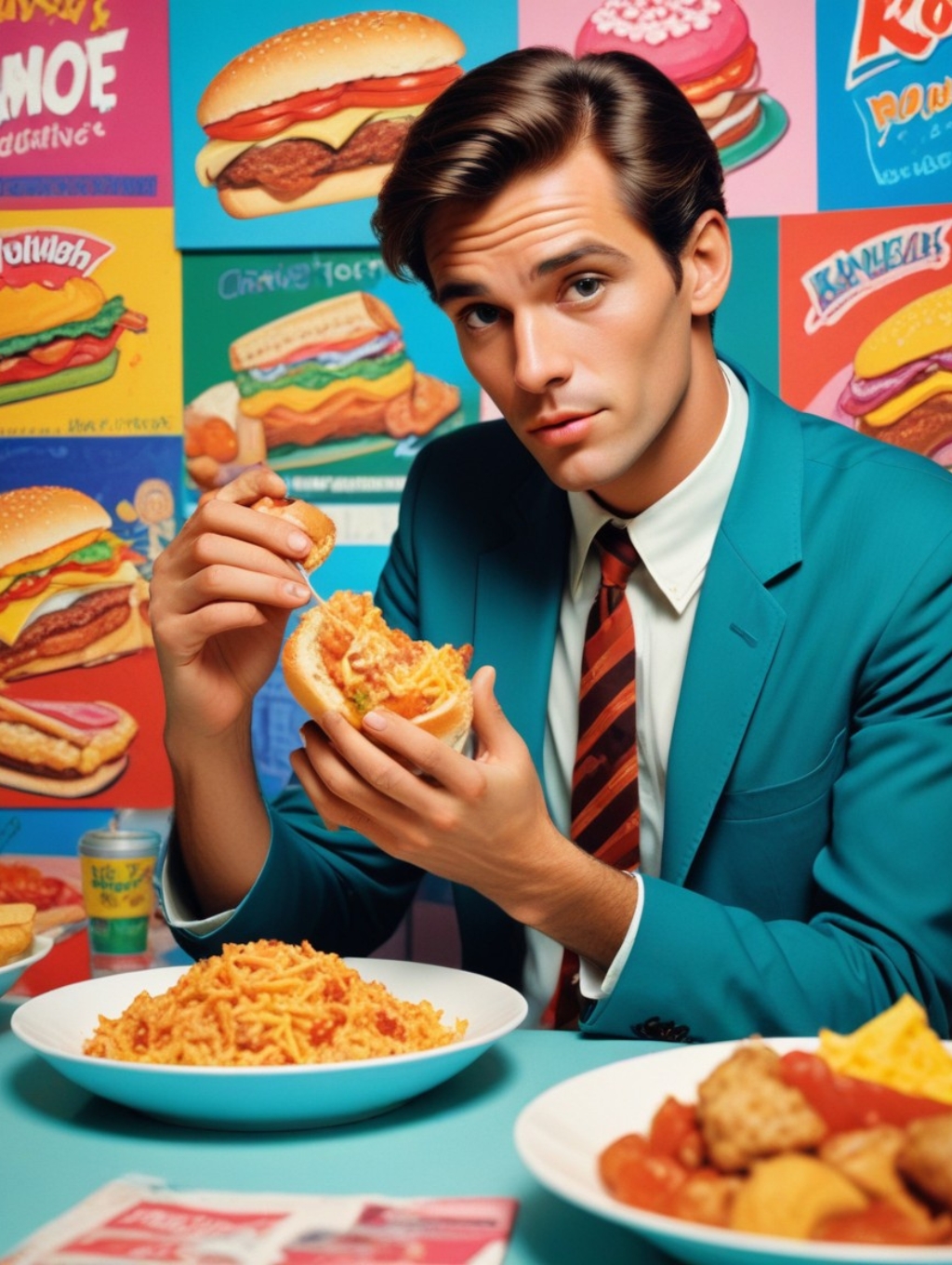 Pop Art Food Men: Snapshot Frames & Headshots-Theme:2