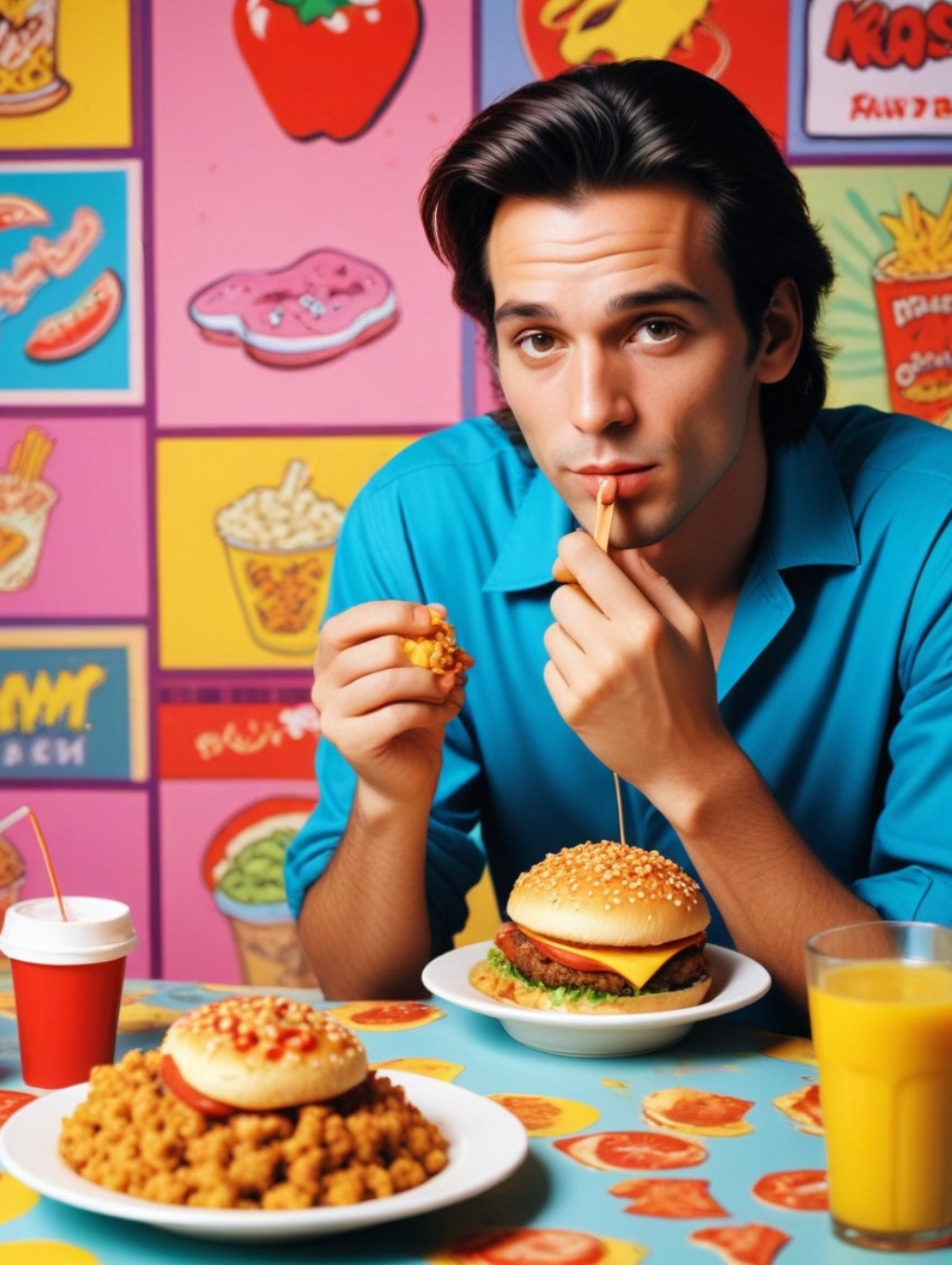 Pop Art Food Men: Snapshot Frames & Headshots-Theme:1