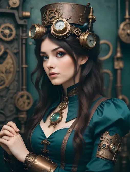 Steampunk Women: Canvas Prints & Art Portraits-Theme:6