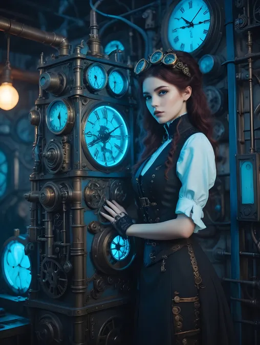 Steampunk Women: Canvas Prints & Art Portraits-Theme:1