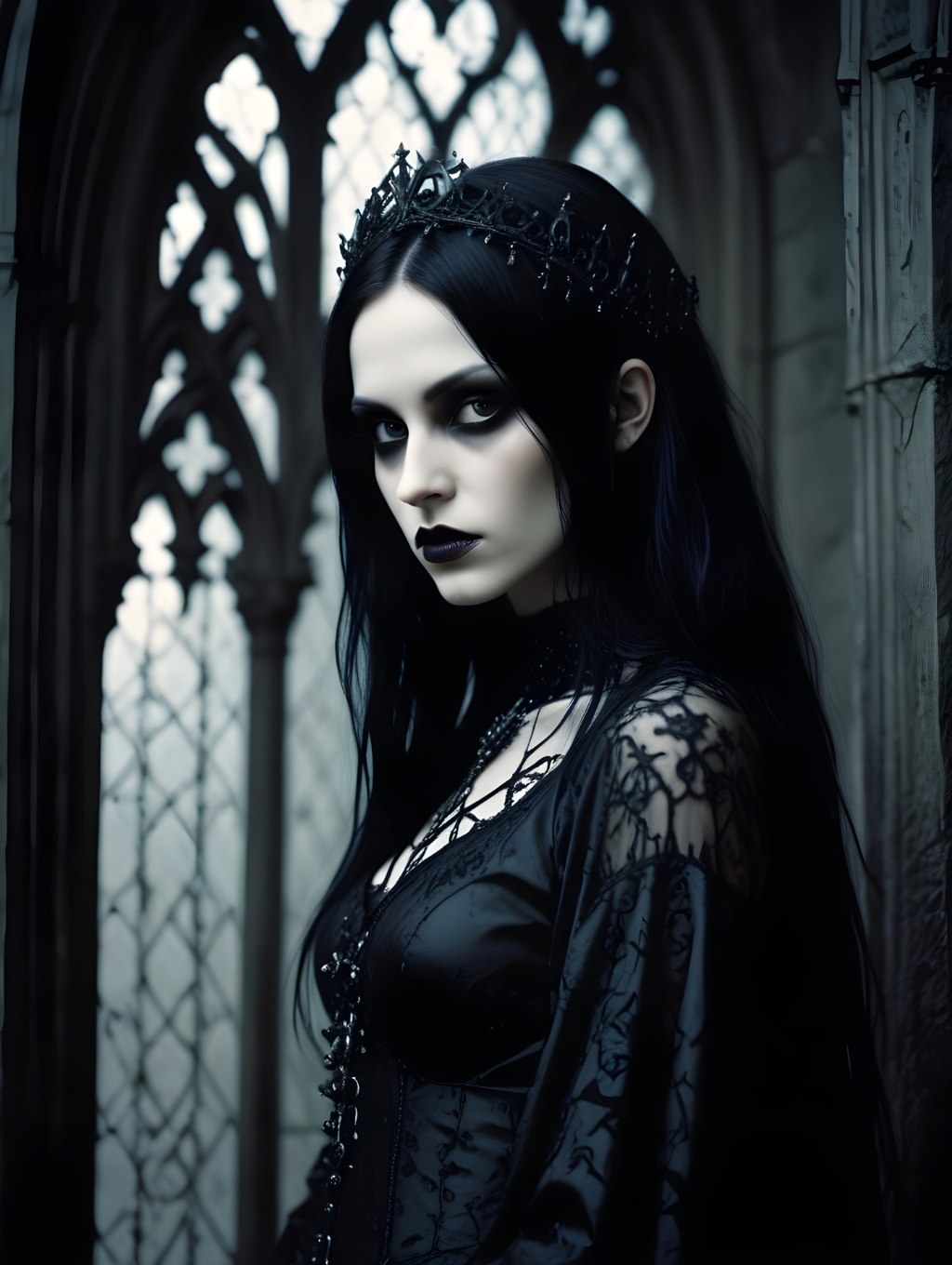 Gothic Art Women: Image Frames & Self-Portraits-Theme:6