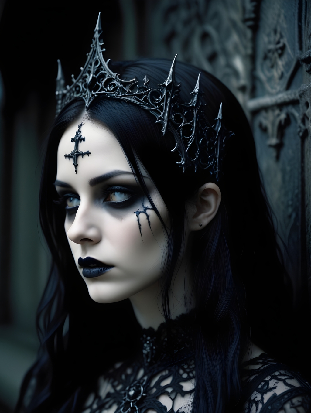 Gothic Art Women: Image Frames & Self-Portraits-Theme:4