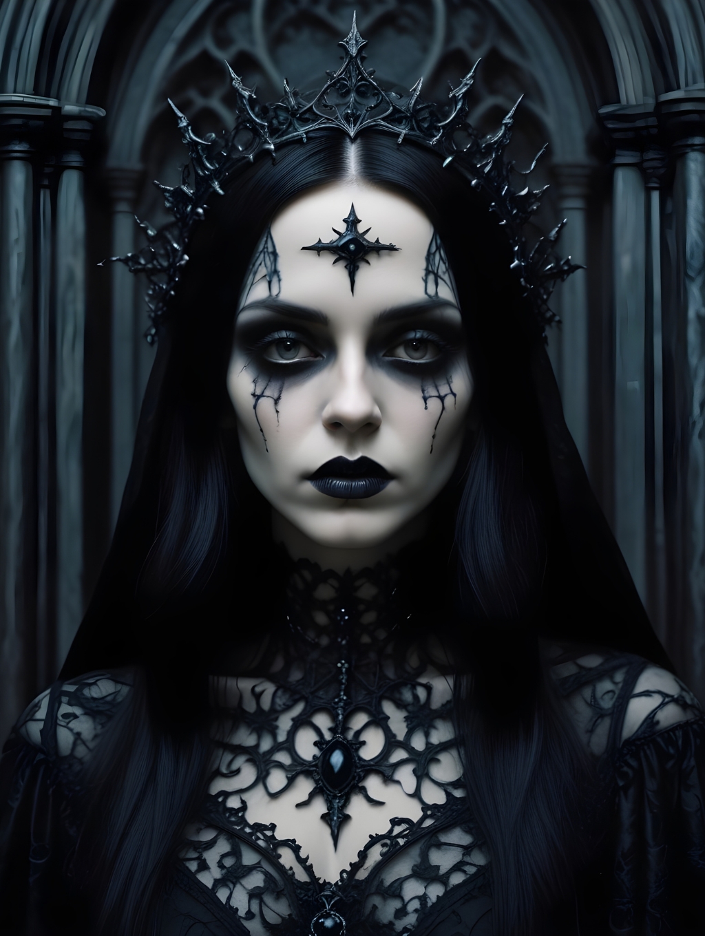 Gothic Art Women: Image Frames & Self-Portraits-Theme:3