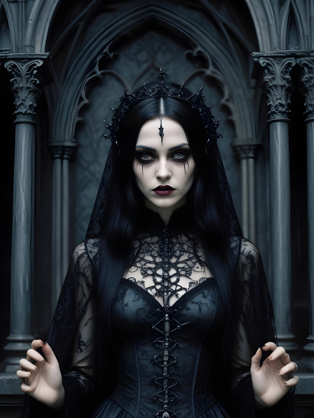 Gothic Art Women: Image Frames & Self-Portraits-Theme:1