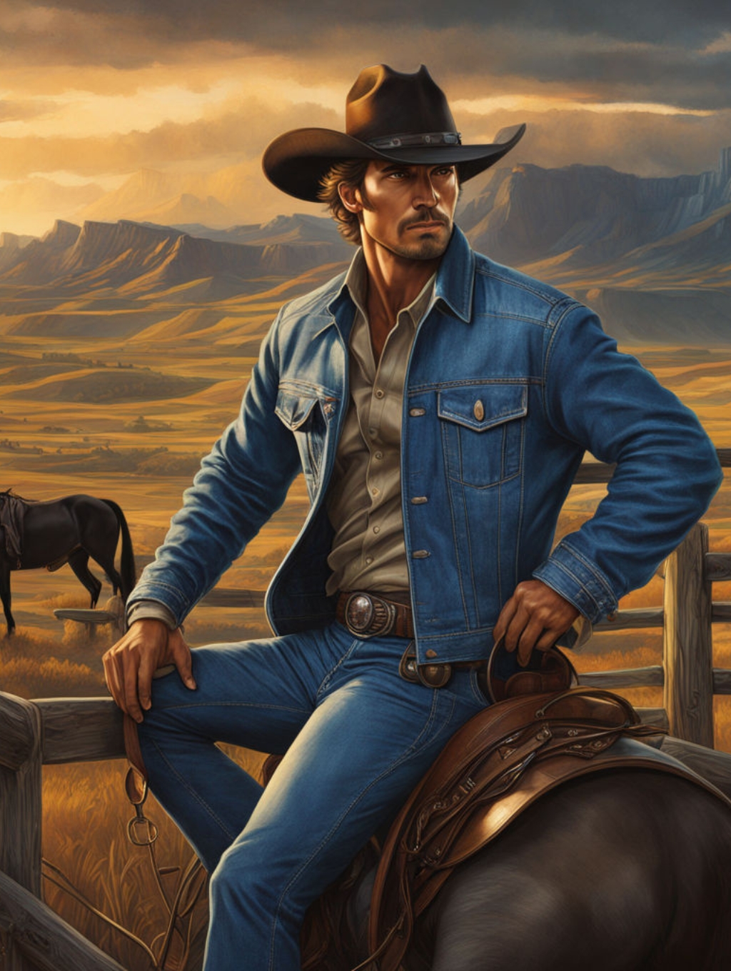 Cowboy Men: Art Frames & Canvas Prints-Theme:3
