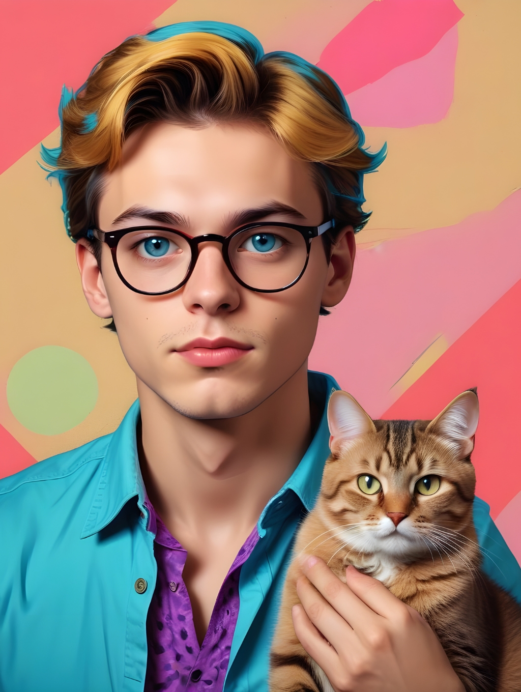  Pop Art Pet Men: Custom Frames & Gallery Frames-Theme:3
