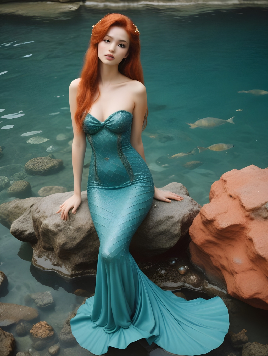Mermaid: Canvas Prints & Self-Portraits-Theme:4