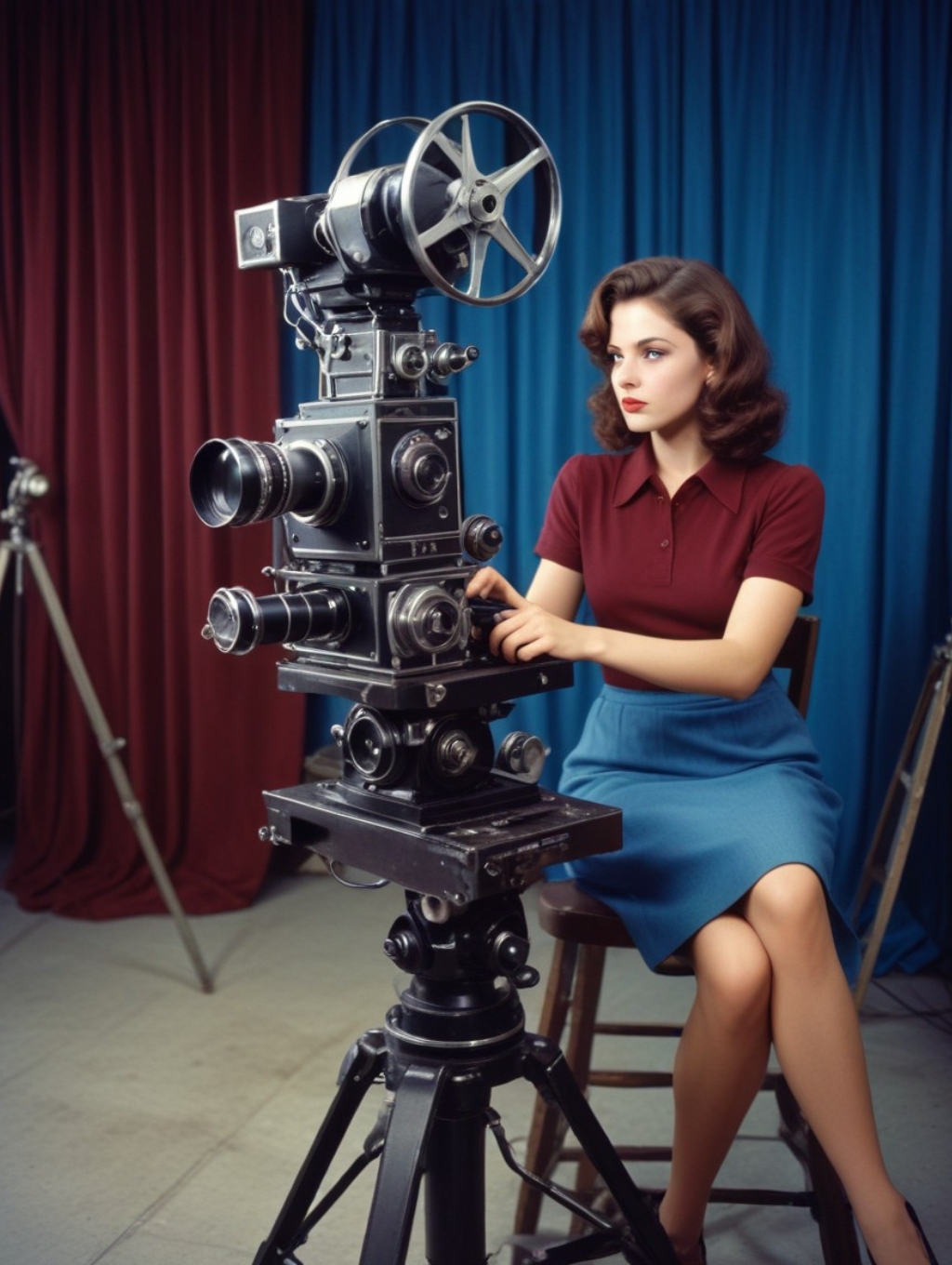 Hollywood Directors Chair Women: Art Portraits & Image Frames-Theme:6