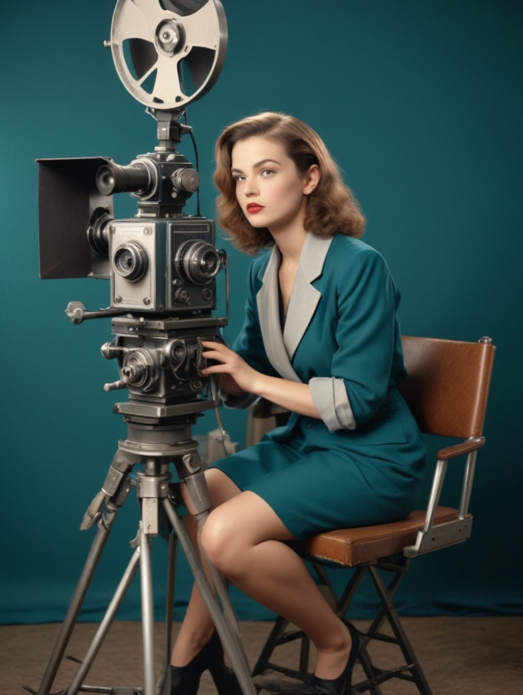 Hollywood Directors Chair Women: Art Portraits & Image Frames-Theme:5