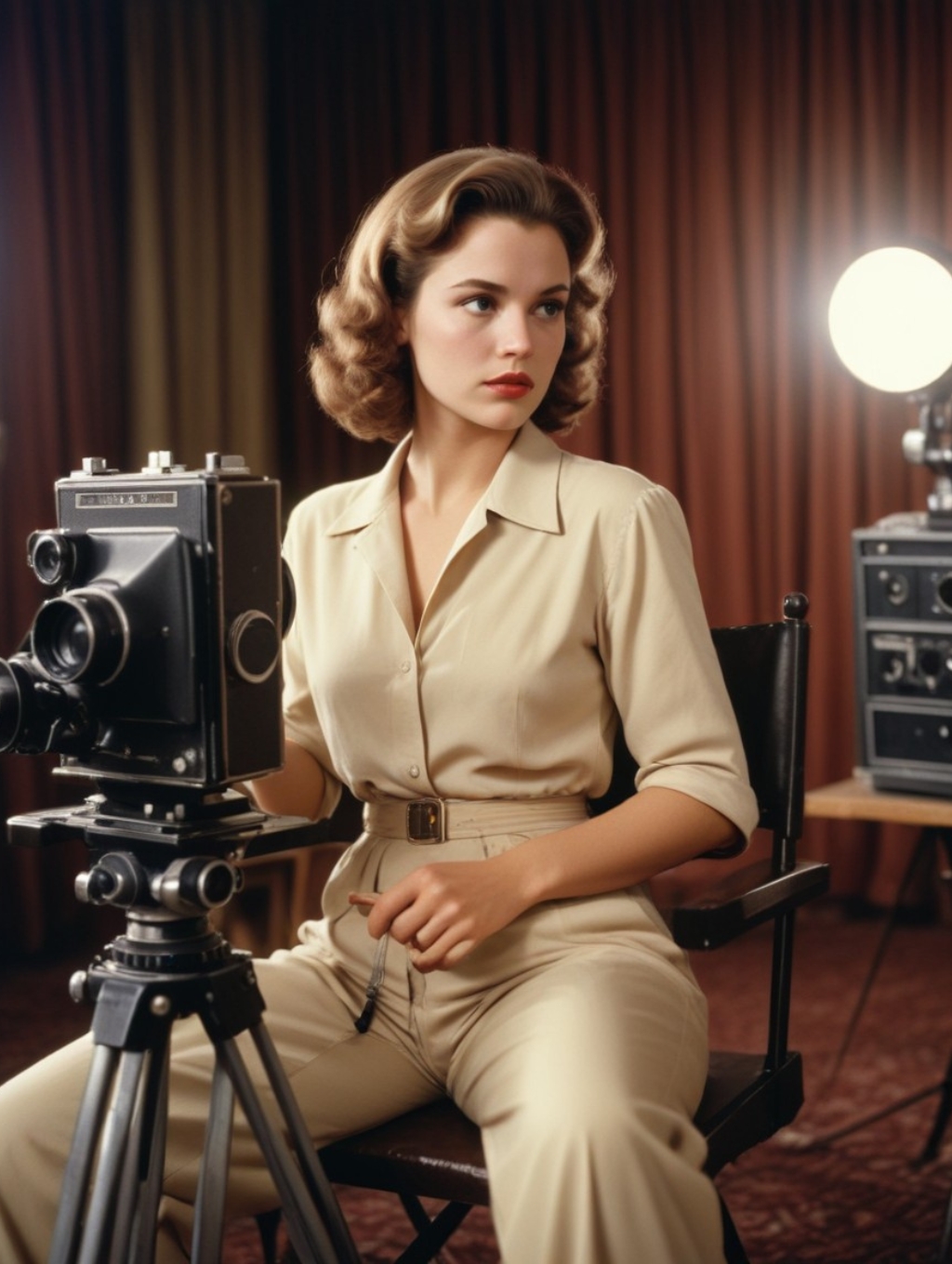 Hollywood Directors Chair Women: Art Portraits & Image Frames-Theme:1