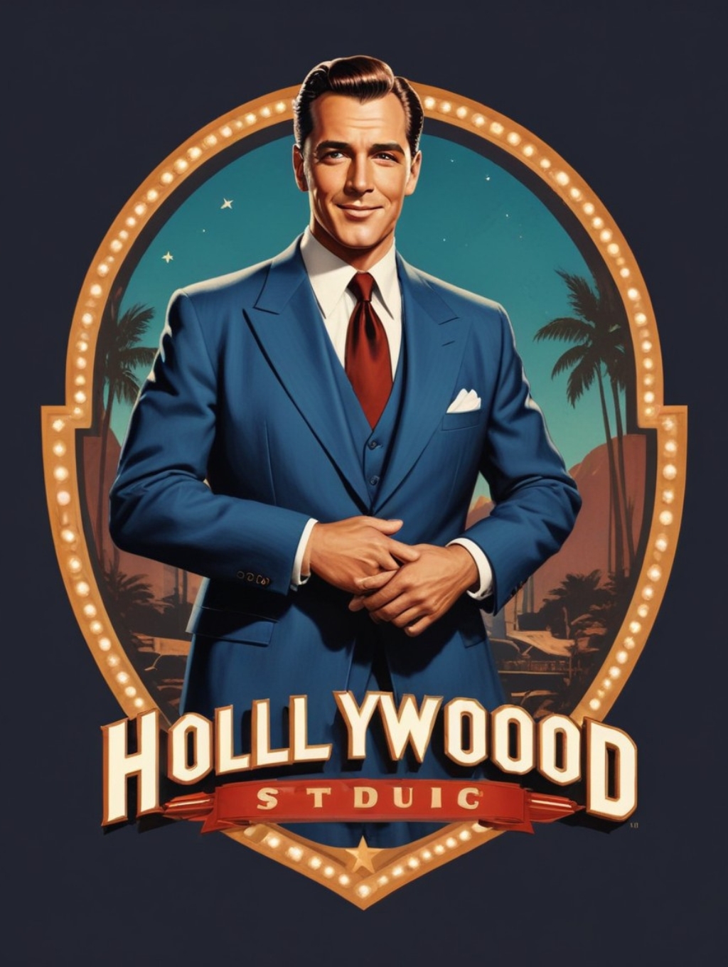 Hollywood Studio Logo Men: Photo Display & Gallery Frames-Theme:2