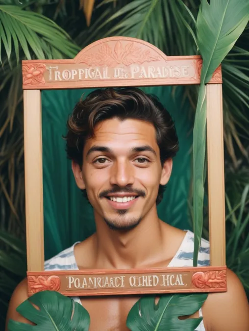 Tropical Vacation Men: Headshots & Art Frames-Theme:1