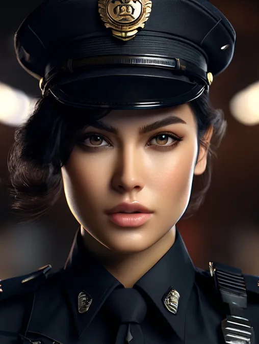 Police Women: Art Portraits & Image Frames-Theme:2