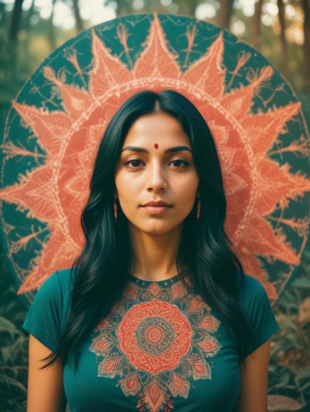 Nature Mandala Women: Custom Frames & Self-Portraits-Theme:6