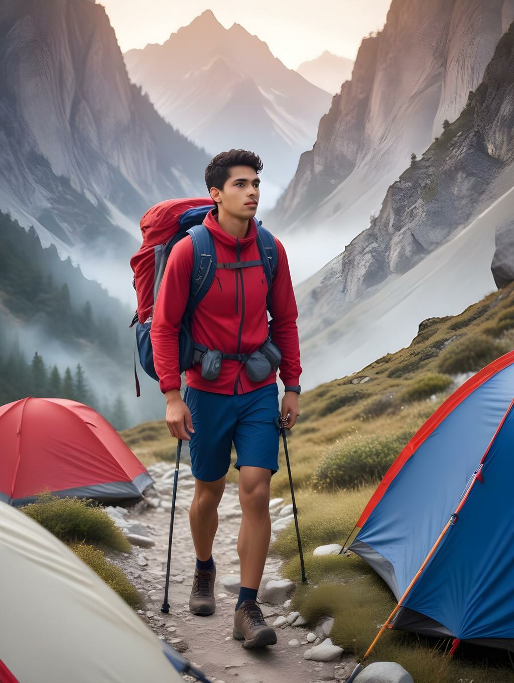 Camping Adventure Men: Image Frames & Family Portraits-Theme:1