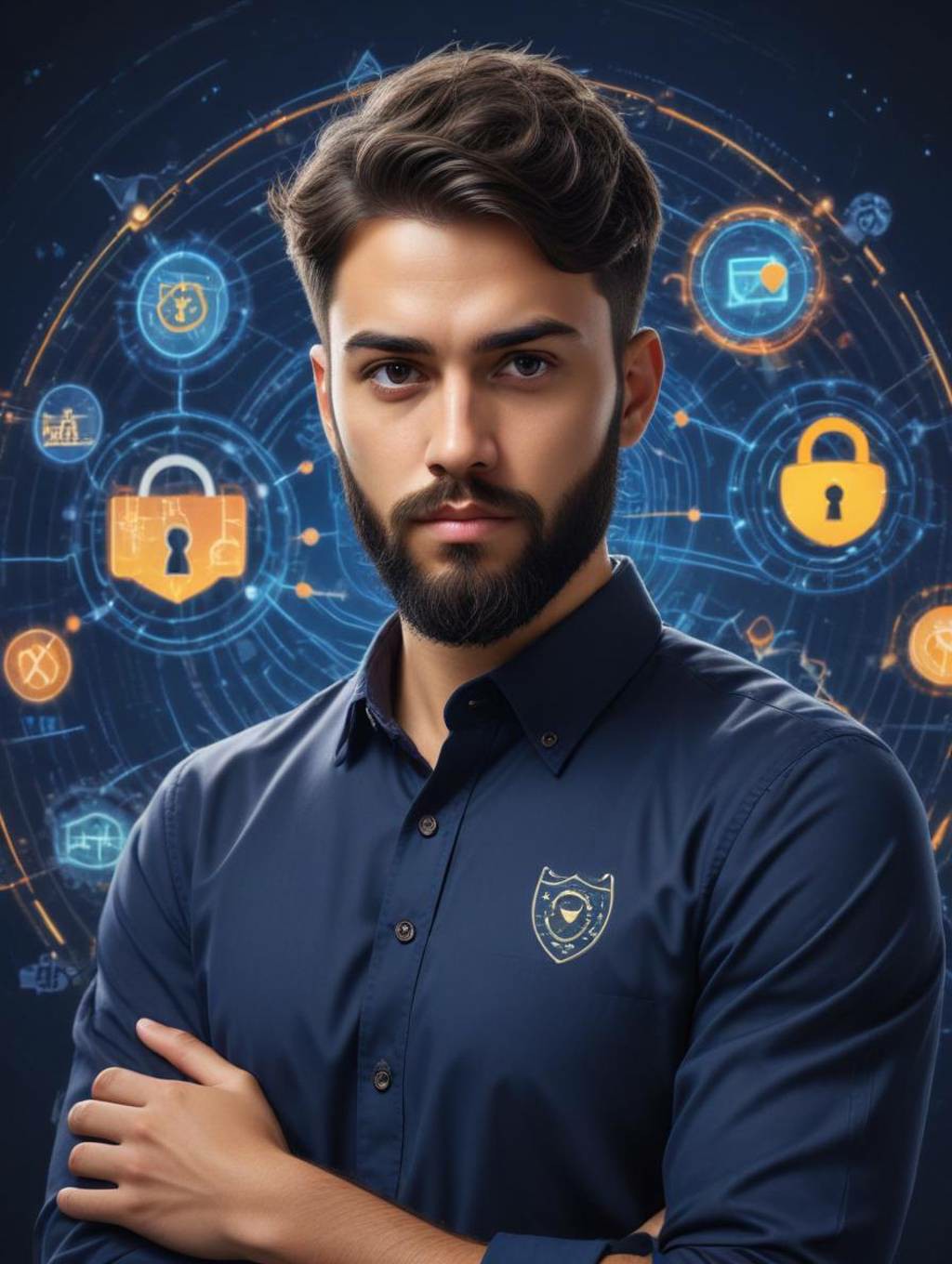 Cybersecurity Men: Gallery Frames & Profile Pictures-Theme:4