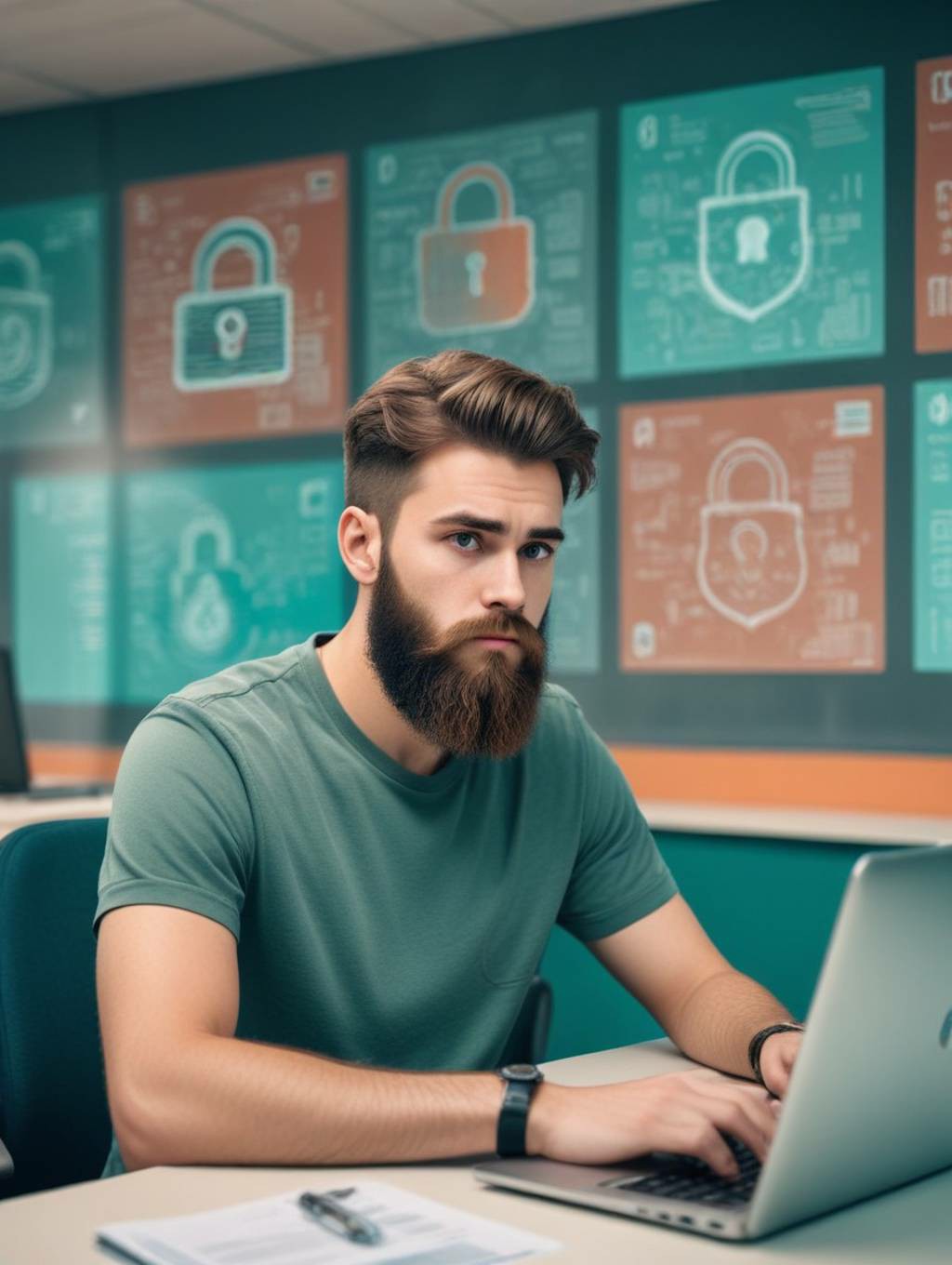 Cybersecurity Men: Gallery Frames & Profile Pictures-Theme:3