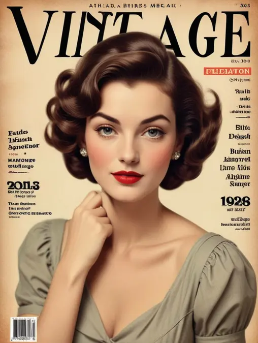 Vintage Magazine Covers Women: Art Portraits & Photo Frames-Theme:6