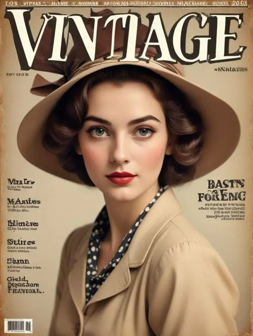 Vintage Magazine Covers Women: Art Portraits & Photo Frames-Theme:5