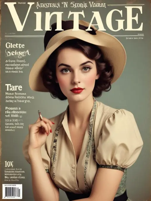 Vintage Magazine Covers Women: Art Portraits & Photo Frames-Theme:3