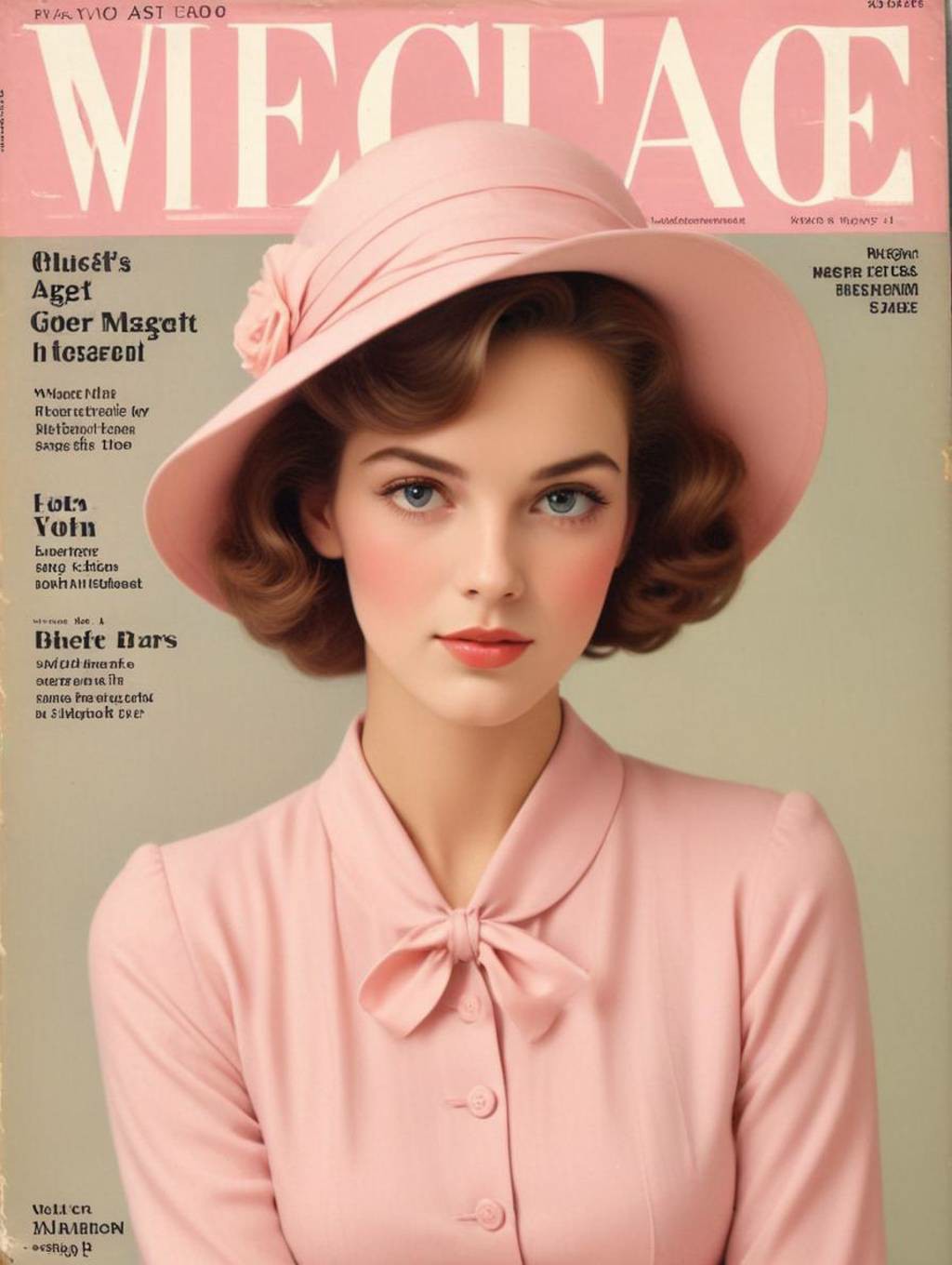 Vintage Magazine Covers Women: Art Portraits & Photo Frames-Theme:6