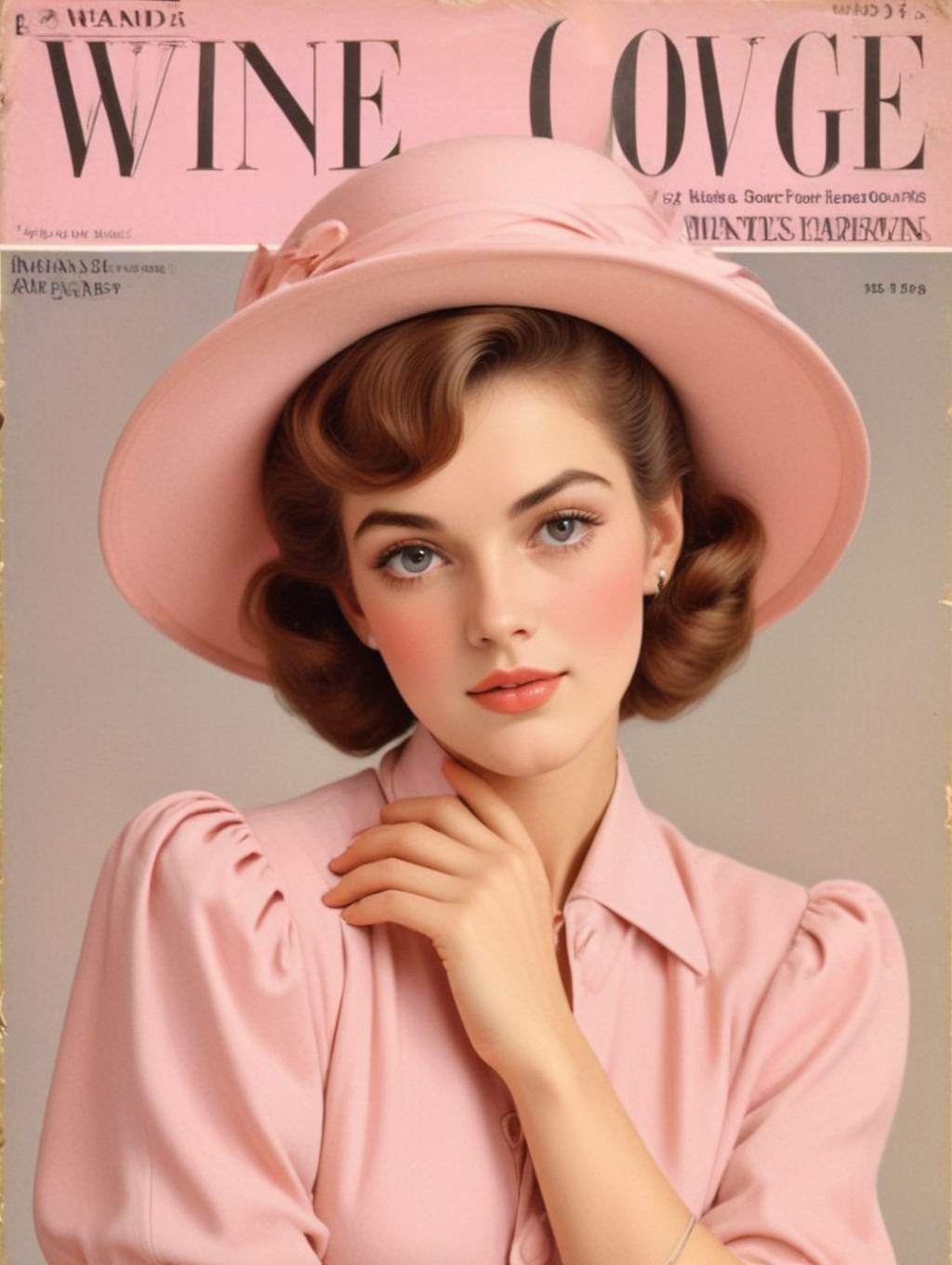 Vintage Magazine Covers Women: Art Portraits & Photo Frames-Theme:4