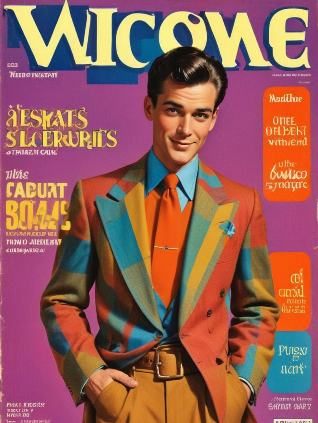 Vintage Magazine Covers Men: Canvas Prints & Self-Portraits-Theme:3