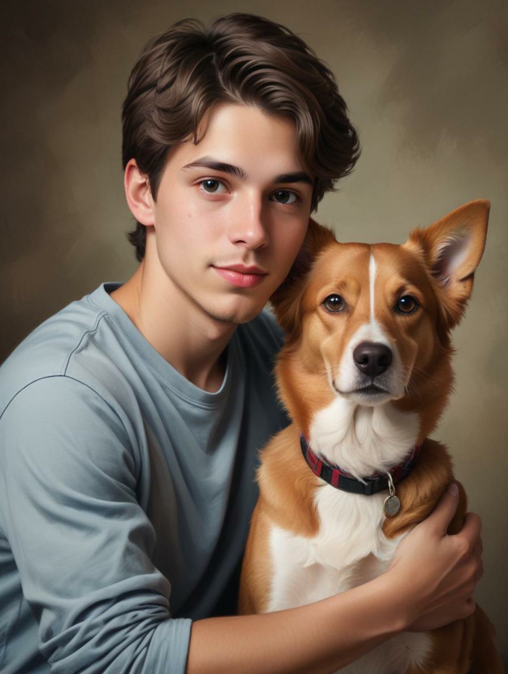 Pet Portraits Men: Gallery Frames & Self-Portraits-Theme:2