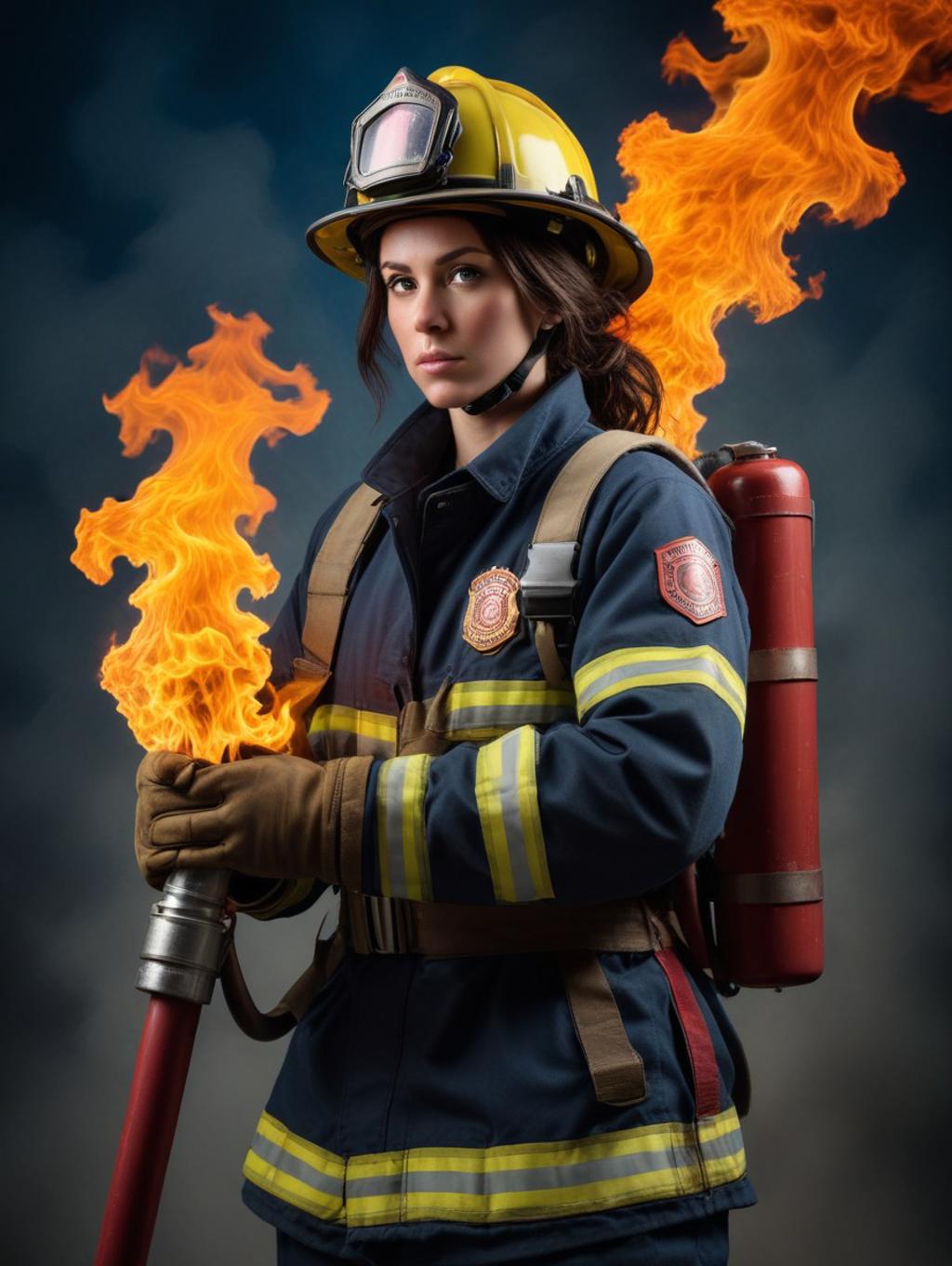 Fire Fighters Women: Portrait Photography & Wall Frames-Theme:6