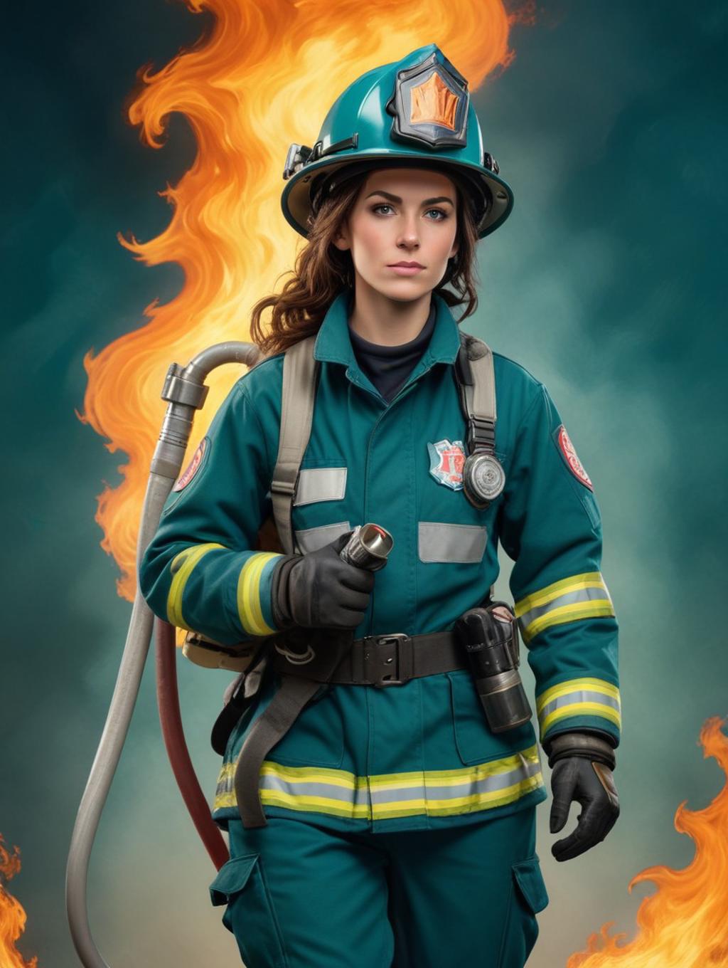 Fire Fighters Women: Portrait Photography & Wall Frames-Theme:5