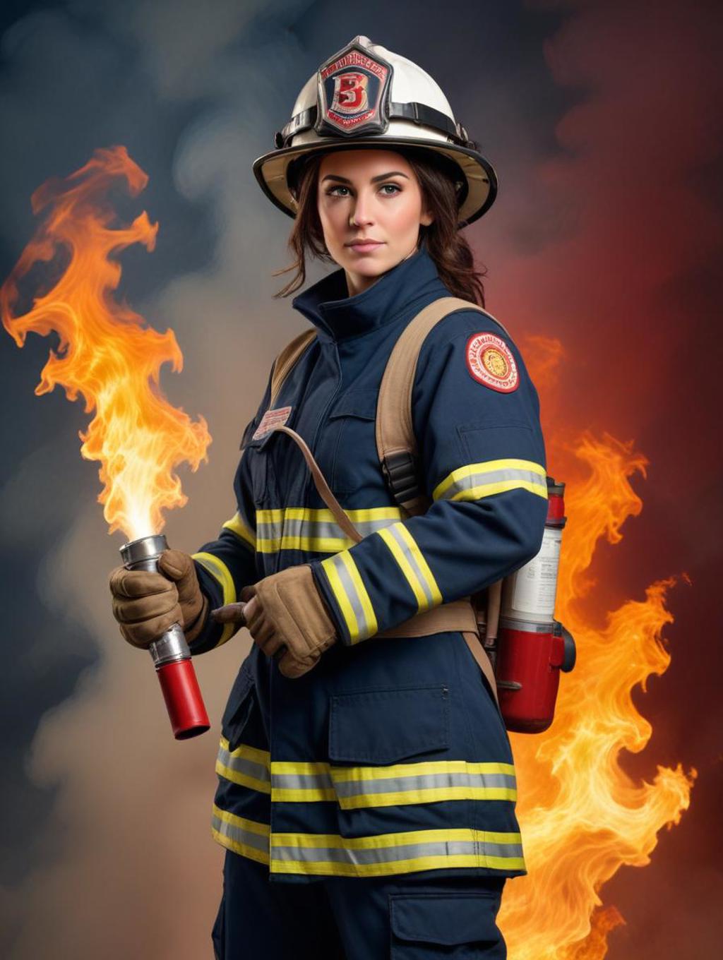 Fire Fighters Women: Portrait Photography & Wall Frames-Theme:4