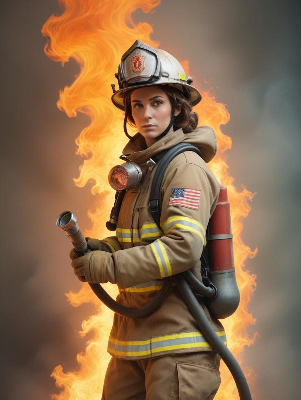 Fire Fighters Women: Portrait Photography & Wall Frames-Theme:2