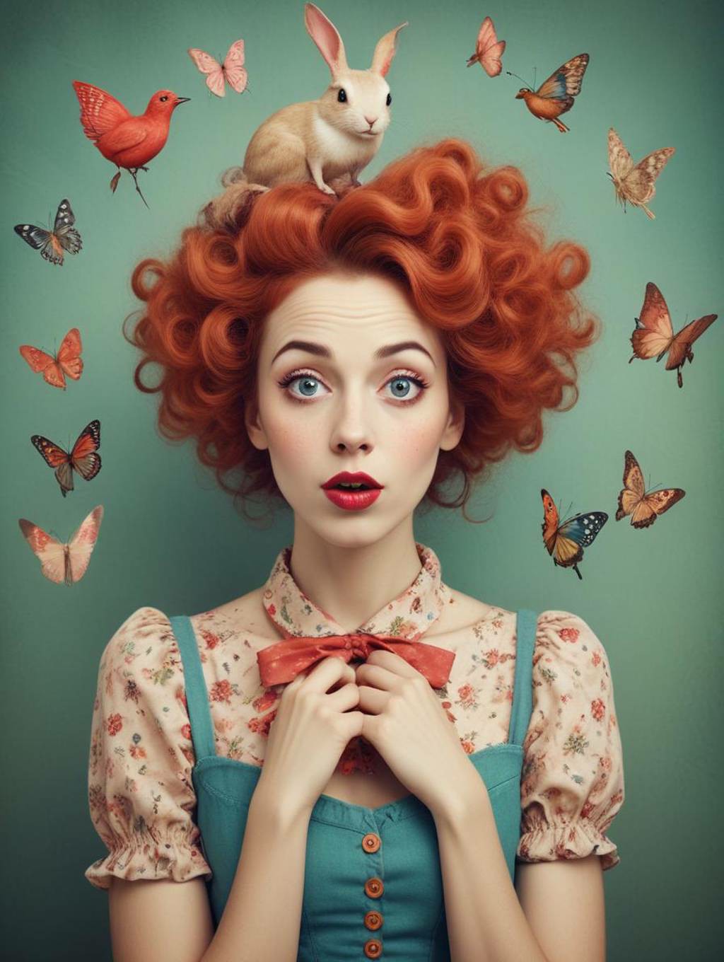 Whimsical & Quirky Women: Art Frames & Portrait Photography-Theme:6