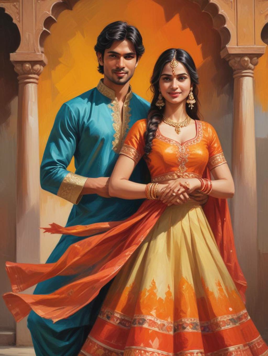 Gudi Padwa Couple: Family Portraits & Photographs-Theme:6