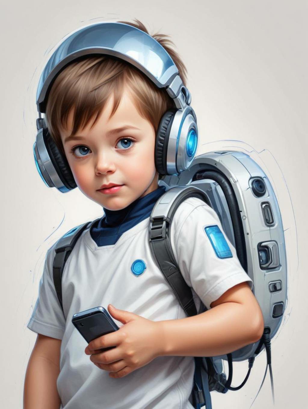 Tech Wonderland: The Cute Boy’s Futuristic Exploration-Theme:2