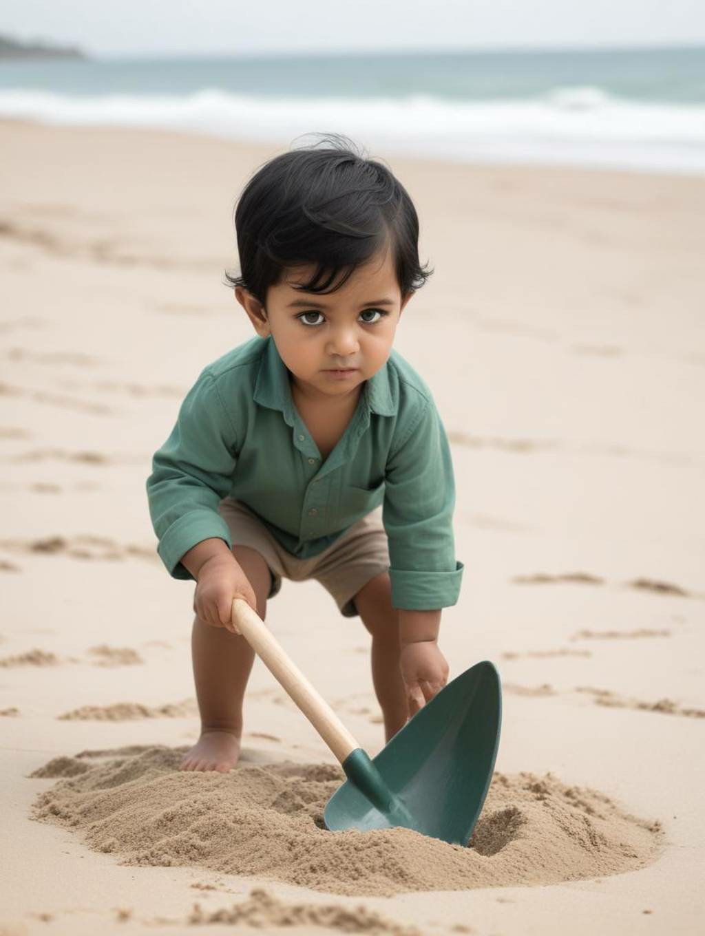 Small Boy’s Beach Fun and Giggle-Theme:3