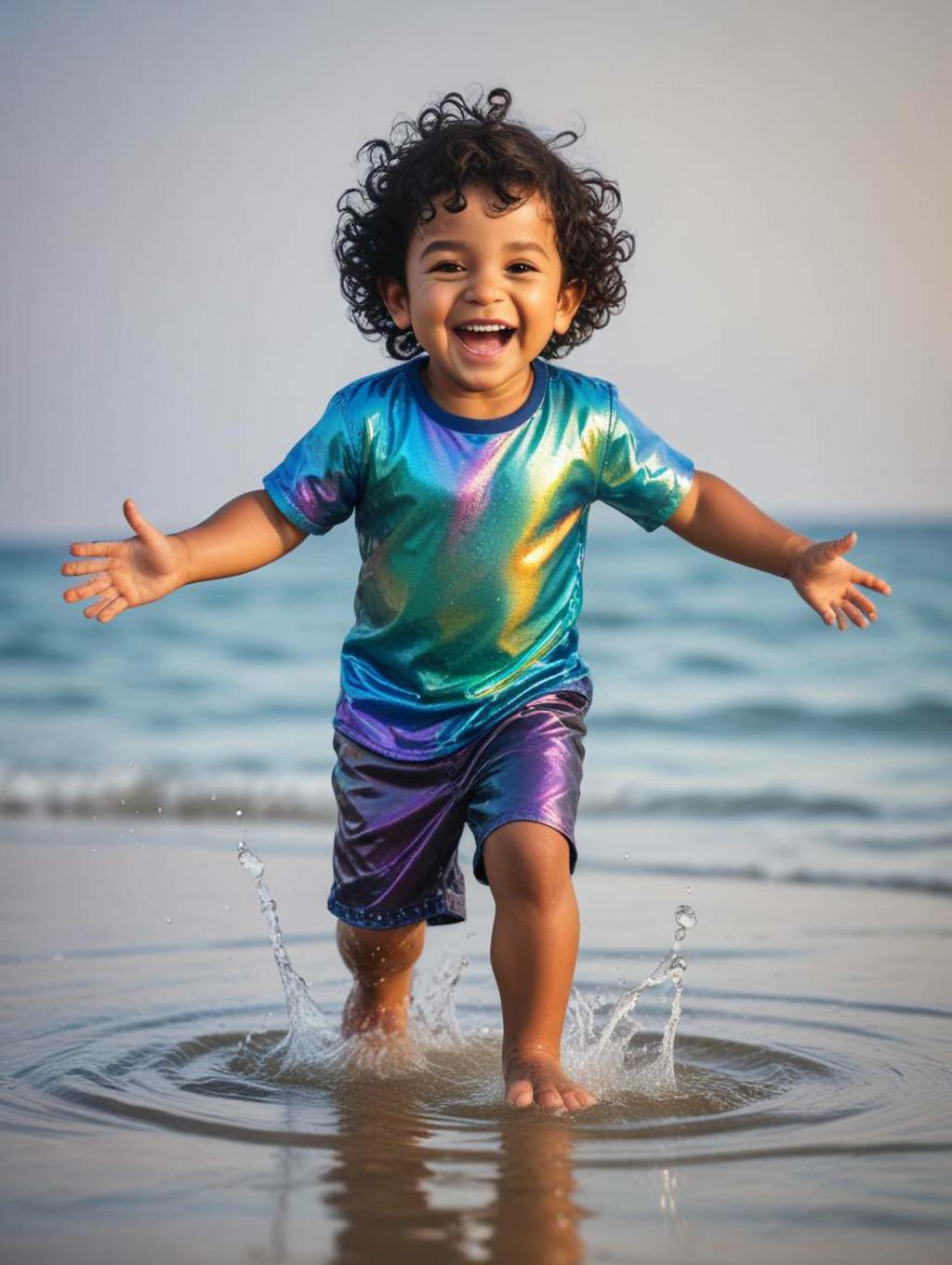 Small Boy’s Beach Fun and Giggle-Theme:1