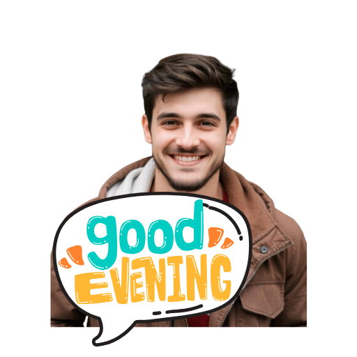 Good  Evening Men Stickers -Theme:6