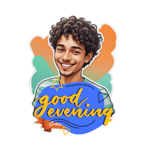 Good  Evening Men Stickers -Theme:5