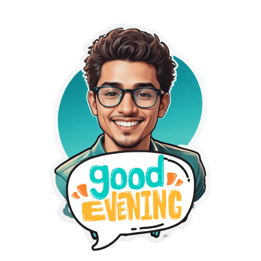 Good  Evening Men Stickers -Theme:4