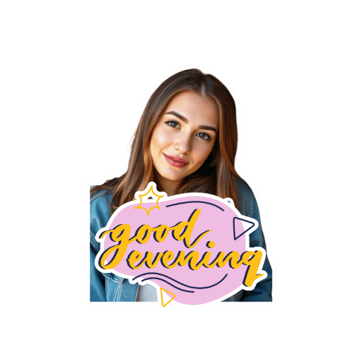 Good Evening Women Stickers -Theme:6