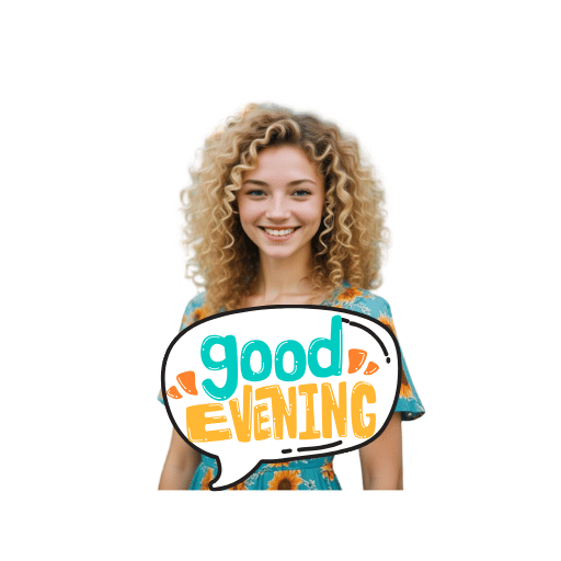 Good Evening Women Stickers -Theme:5