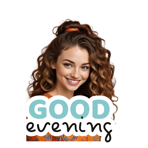 Good Evening Women Stickers -Theme:4