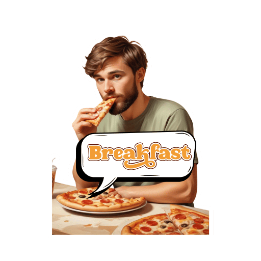 Breakfast Men Stickers-Theme:4