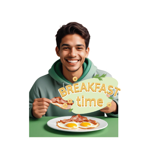 Breakfast Men Stickers-Theme:3