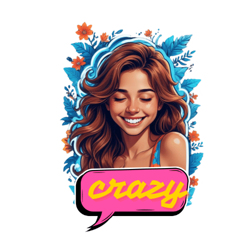 Crazy  Women Stickers-Theme:4