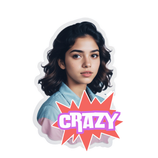 Crazy  Women Stickers-Theme:3